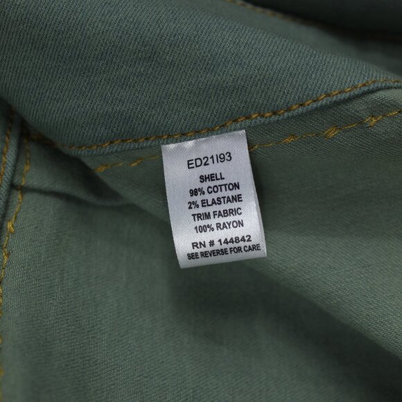 ARATTA SILENT JOURNEY GREEN WOMEN'S DENIM PANTS EMBROIDERED STUDDED FLORAL BOHO - Picture 6 of 10